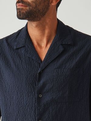 5. Camicia Hadley uomo in cotone stretch Navy