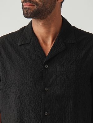 5. Camicia Hadley uomo in cotone stretch Nero