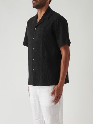 3. Camicia Hadley uomo in cotone stretch Nero