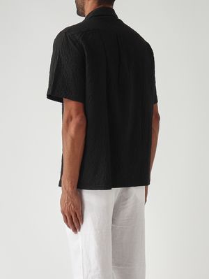 4. Camicia Hadley uomo in cotone stretch Nero