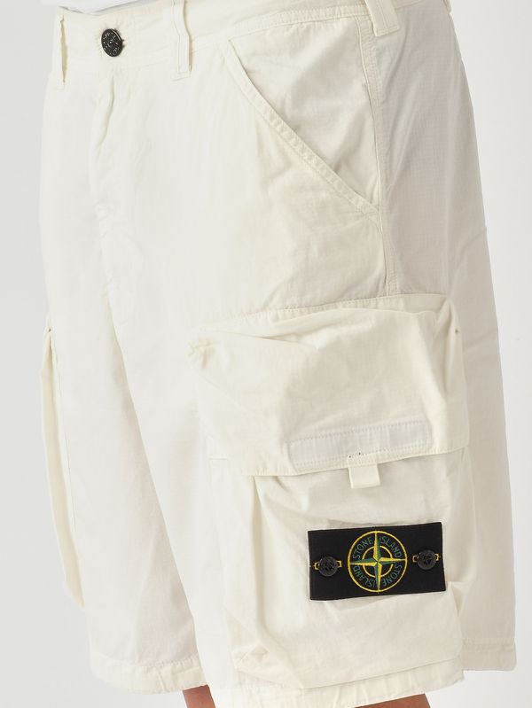5. Bermuda uomo in miso cotone Avorio Stone Island l1s15l100009s0318