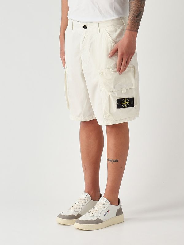 3. Bermuda uomo in miso cotone Avorio Stone Island l1s15l100009s0318