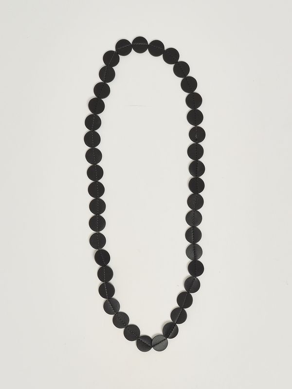 1. Collier pour femme en simili cuir. Noir Meimeij m6pq02