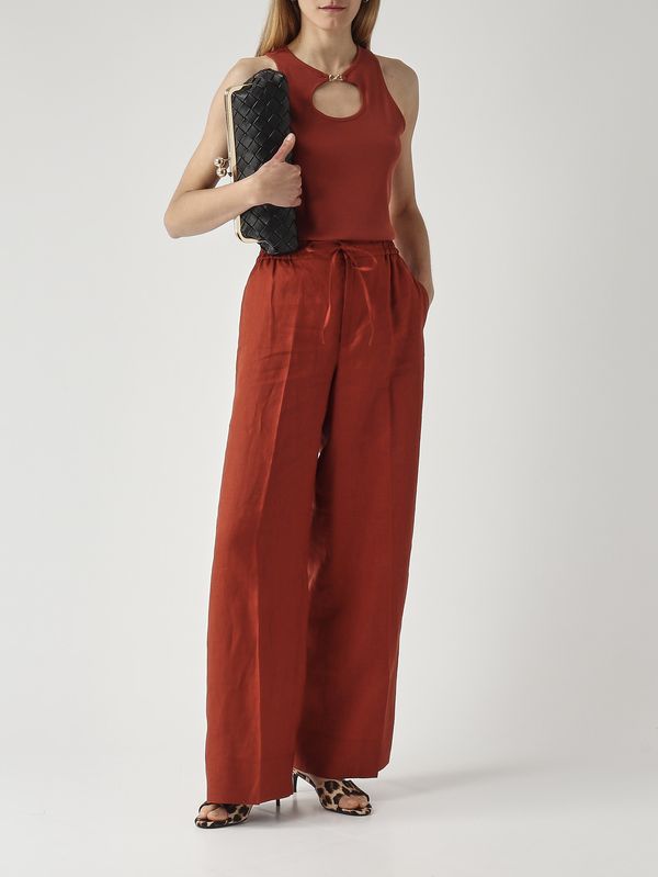 2. Top de mujer de algodón Marrón Twinset 261tt2280