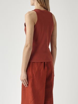 4. Top de mujer de algodón Marrón