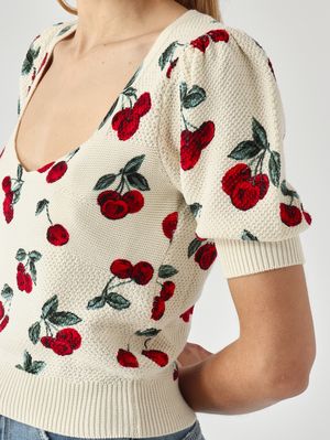 5. Camiseta de mujer de algodón Blanco-Rojo