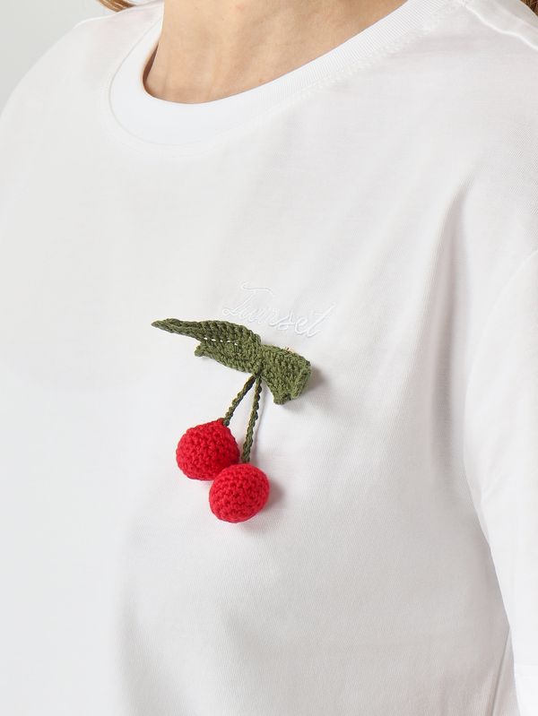 5. Camiseta de mujer de algodón Blanco Twinset 261tt2271