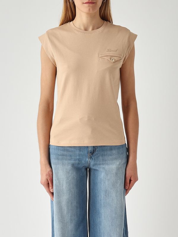 1. Camiseta de mujer de algodón Cuerda Twinset 261tt2200