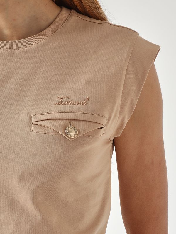 5. Camiseta de mujer de algodón Cuerda Twinset 261tt2200
