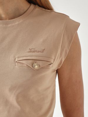 5. Camiseta de mujer de algodón Cuerda