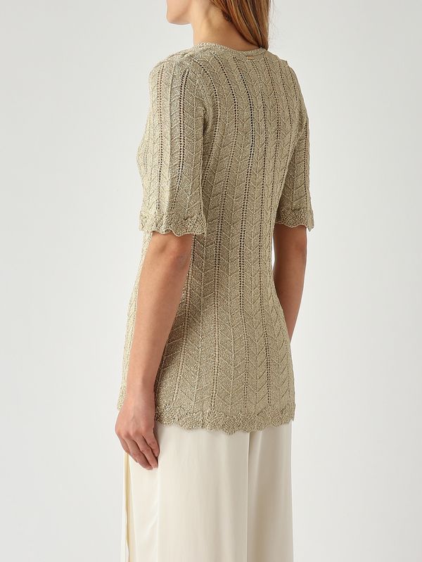 4. Women's lurex viscose sweater Lurex Parchment Twinset 261tt3320