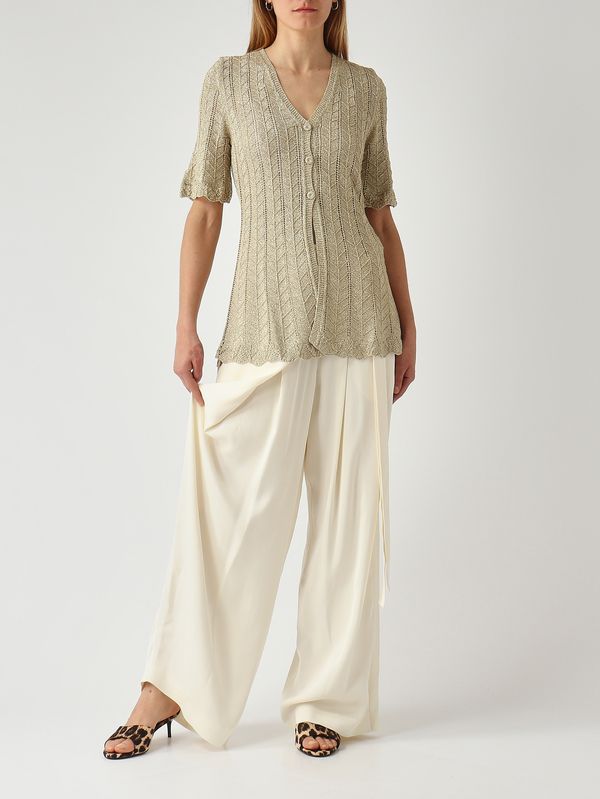 2. Women's lurex viscose sweater Lurex Parchment Twinset 261tt3320