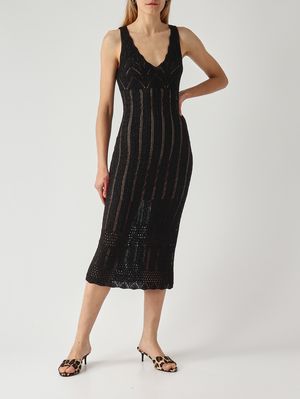 2. Damenkleid aus Lurex-Strick Schwarzes Lurex