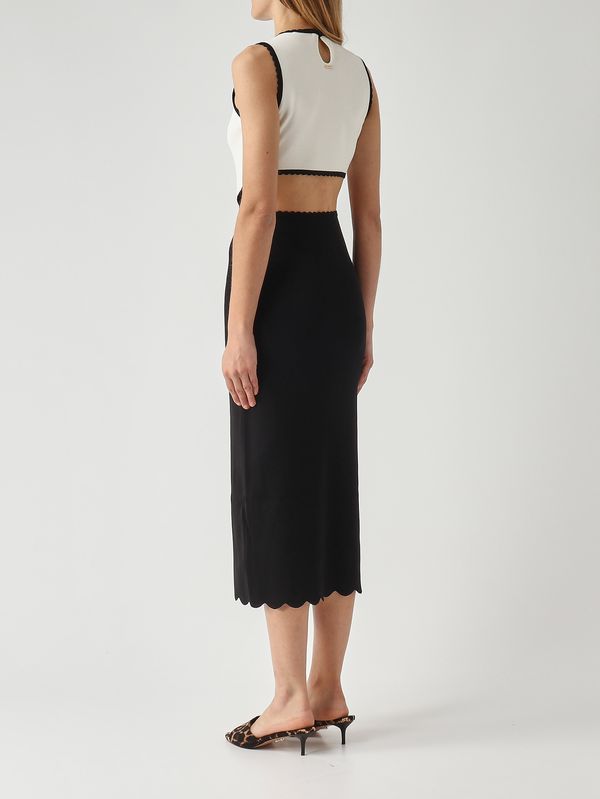 4. Vestido de punto para mujer Negro-Nieve Twinset 261tp3372