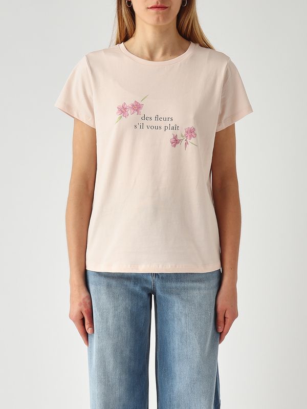 1. T-shirt donna in cotone Rosa Twinset 261tp2341