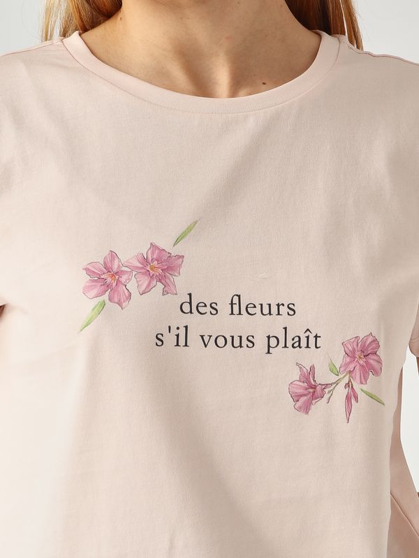 5. T-shirt donna in cotone Rosa Twinset 261tp2341