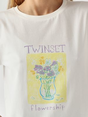 5. Damen-T-Shirt aus Baumwolle Weiß