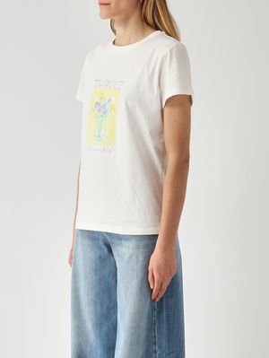 3. Damen-T-Shirt aus Baumwolle Weiß
