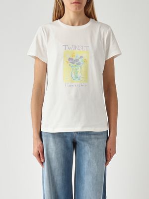 1. Damen-T-Shirt aus Baumwolle Weiß