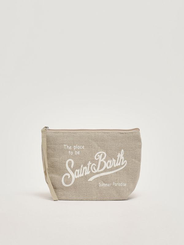 Aline-Pochette aus Leinen Beige MC2 Saint Barth