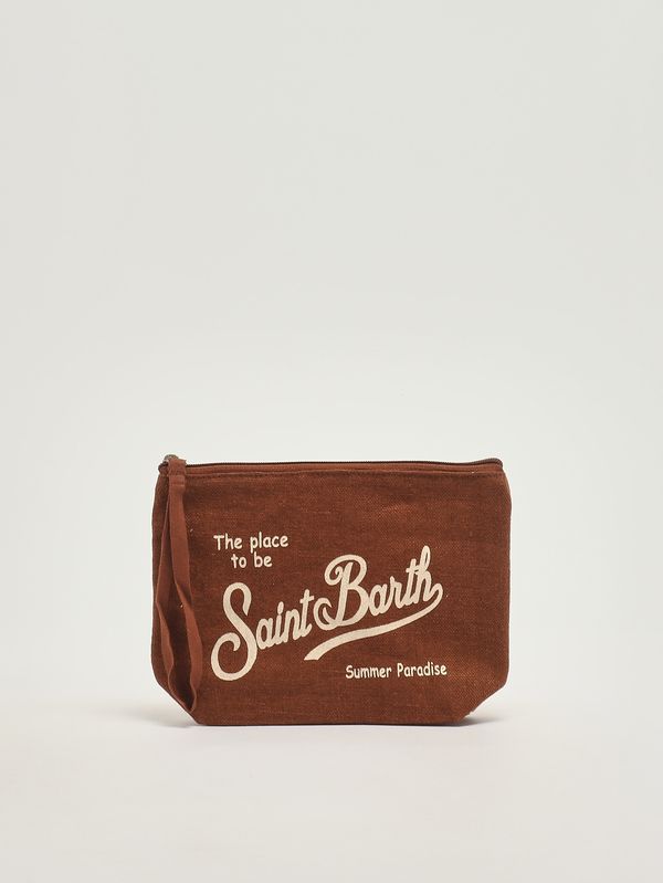Aline-Pochette aus Leinen Braun MC2 Saint Barth
