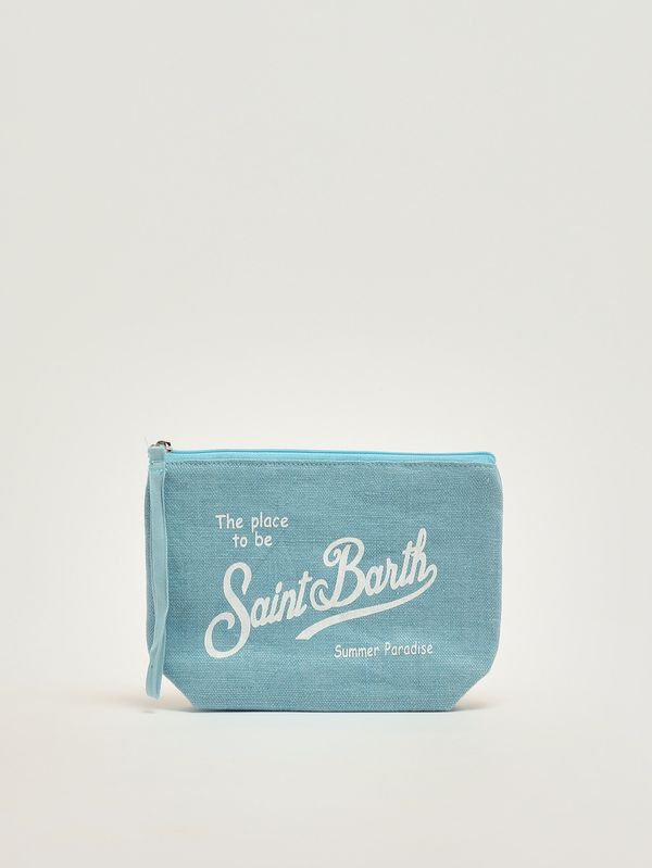 Aline-Pochette aus Leinen Celeste MC2 Saint Barth