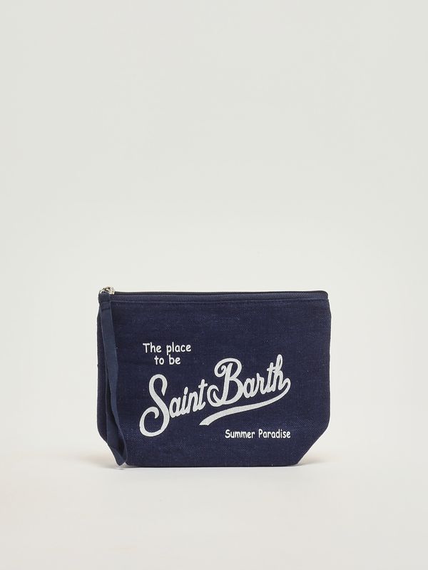 Aline-Pochette aus Leinen Marine MC2 Saint Barth