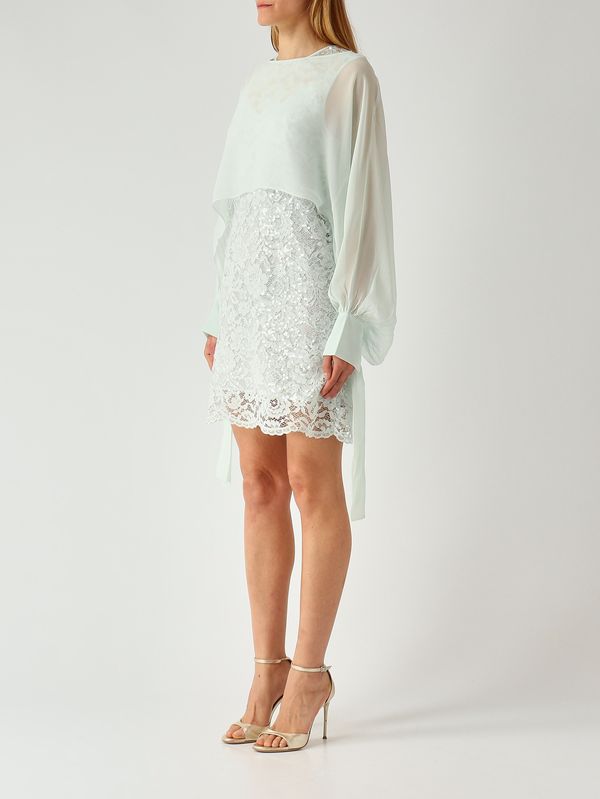 3. Women's viscose georgette shrug Aqua Green Twinset 261tp2791