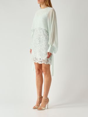 3. Women's viscose georgette shrug Aqua Green