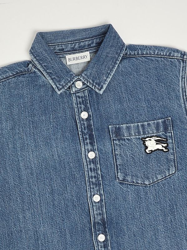 3. Boys' Devon cotton denim shirt Denim Burberry 8117896