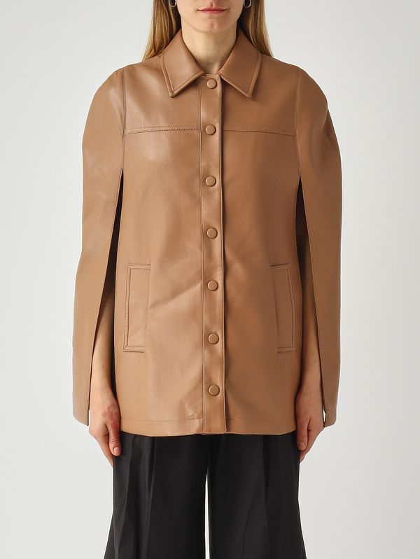 【YENN】キャメル DOUBLE FACE CAPE JACKET HEIDI JACKET IN DOUBLE FACE CASHMERE WOOL