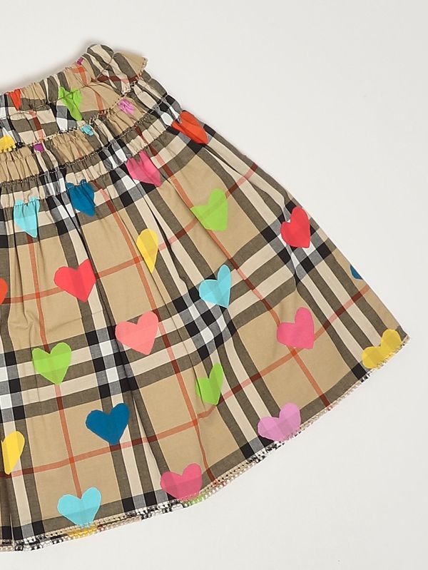 3. Cotton skirt for girls Multic Check Burberry 8121299