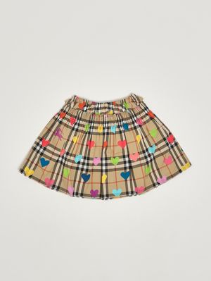 1. Cotton skirt for girls Multic Check