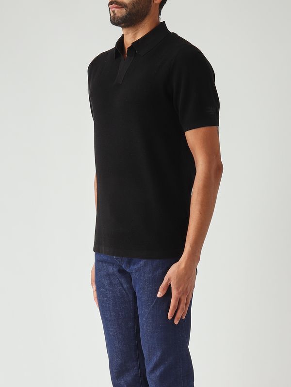 3. Herren-Polohemd Sloan aus Baumwoll-Mesh 00 Schwarz MC2 Saint Barth slo0009