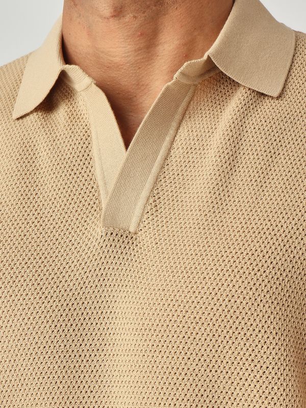 5. Polo homme Sloan en coton mesh 11 Beige MC2 Saint Barth slo0009