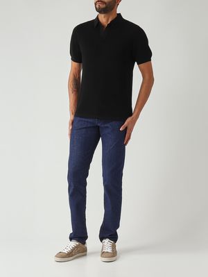 2. Herren-Polohemd Sloan aus Baumwoll-Mesh 00 Schwarz