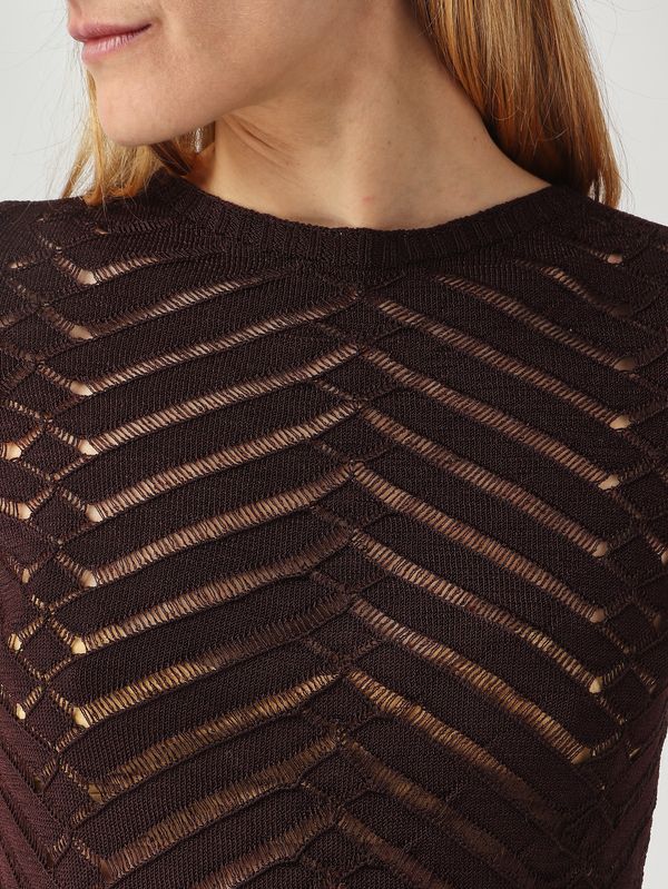 4. Damen-Shirt aus Stretch-Viskose Kaffee Twinset 261tt3101