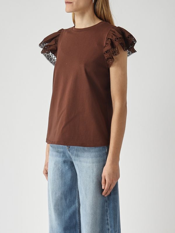 3. Camiseta de mujer de algodón Café Twinset 261tt2064