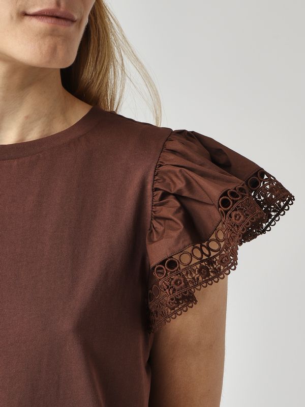 5. Camiseta de mujer de algodón Café Twinset 261tt2064