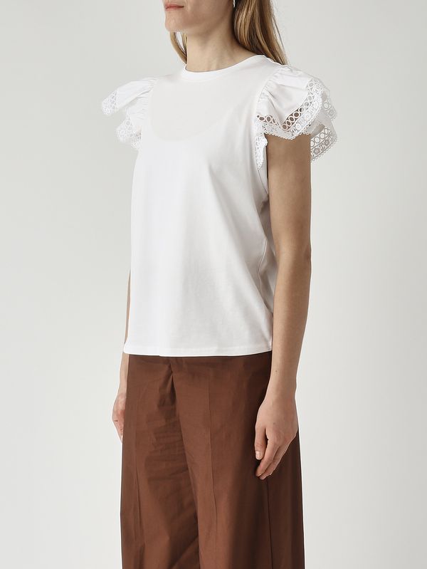 3. Camiseta de mujer de algodón Blanco óptico Twinset 261tt2064