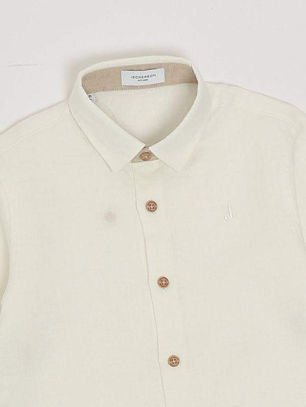 3. Camisa de lino para niño Leche Jeckerson jb5689ss26