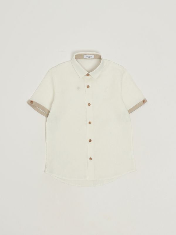 1. Camisa de lino para niño Leche Jeckerson jb5689ss26