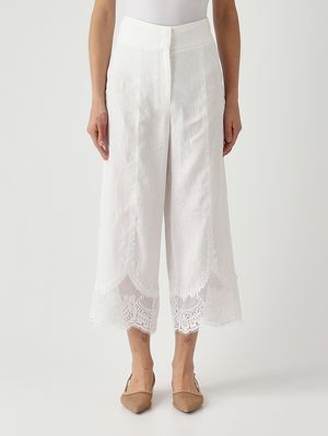 1. Leinenhose für Damen Optisches Weiß