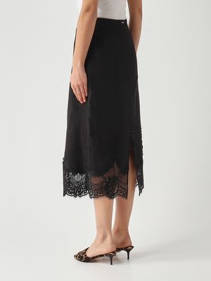4. Gonna donna in lino Nero