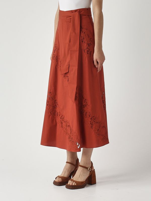 3. Falda de mujer de algodón Marrón Twinset 261tt2030