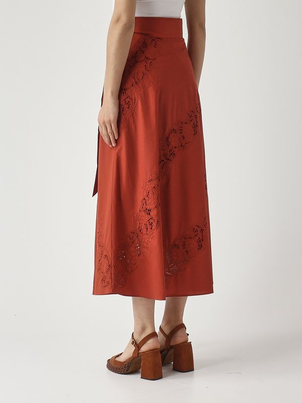 4. Falda de mujer de algodón Marrón Twinset 261tt2030