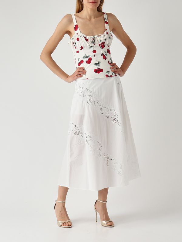 2. Falda de mujer de algodón Blanco óptico Twinset 261tt2030