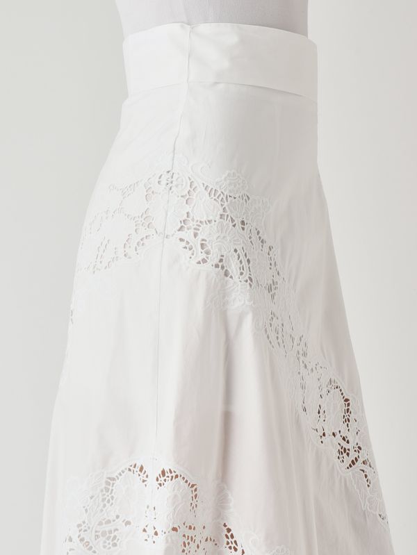 5. Falda de mujer de algodón Blanco óptico Twinset 261tt2030