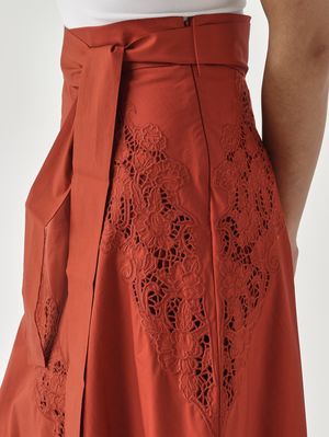 5. Falda de mujer de algodón Marrón