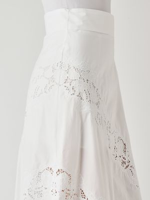 5. Falda de mujer de algodón Blanco óptico